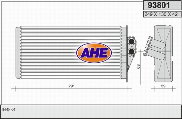 AHE 93801 - Scambiatore calore, Riscaldamento abitacolo autozon.pro