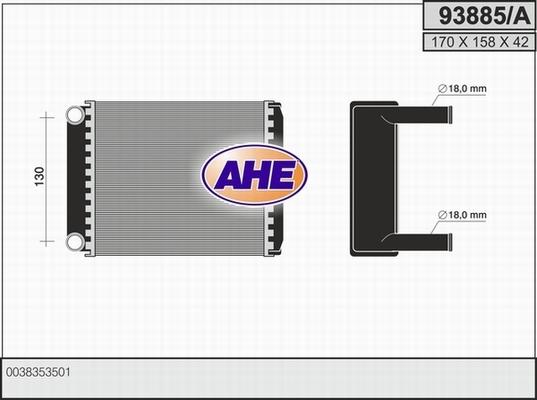 AHE 93885/A - Scambiatore calore, Riscaldamento abitacolo autozon.pro