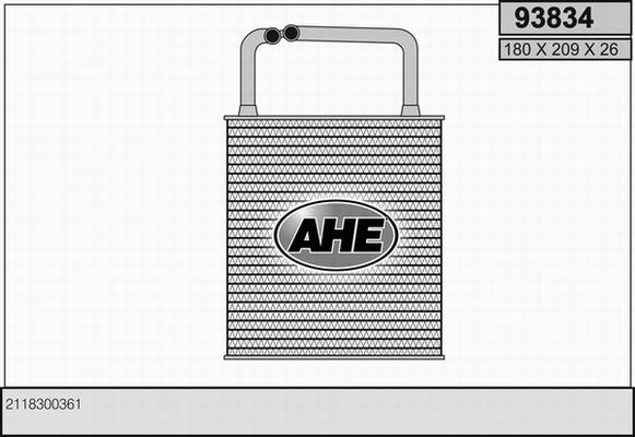 AHE 93834 - Scambiatore calore, Riscaldamento abitacolo autozon.pro