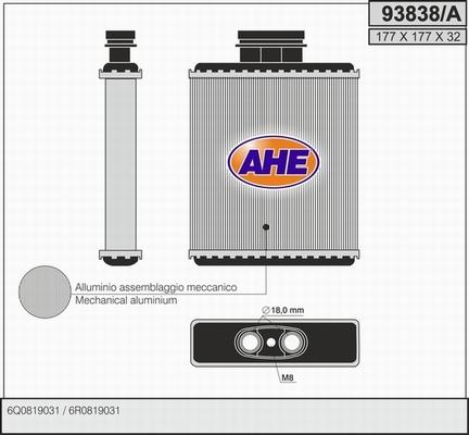 AHE 93838/A - Scambiatore calore, Riscaldamento abitacolo autozon.pro