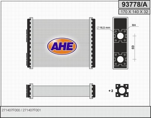 AHE 93778/A - Scambiatore calore, Riscaldamento abitacolo autozon.pro