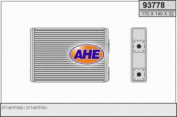 AHE 93778 - Scambiatore calore, Riscaldamento abitacolo autozon.pro