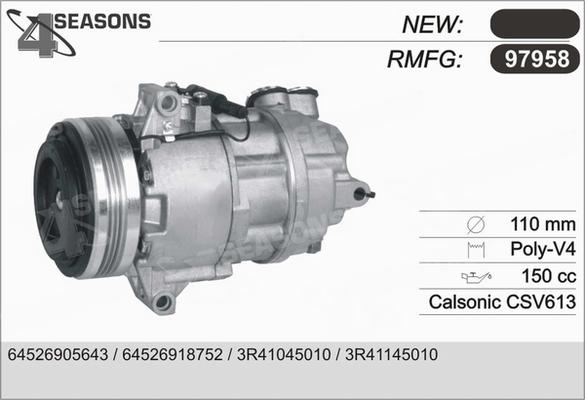 AHE 97958 - Compressore, Climatizzatore autozon.pro