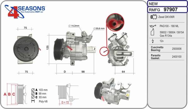 AHE 97907 - Compressore, Climatizzatore autozon.pro