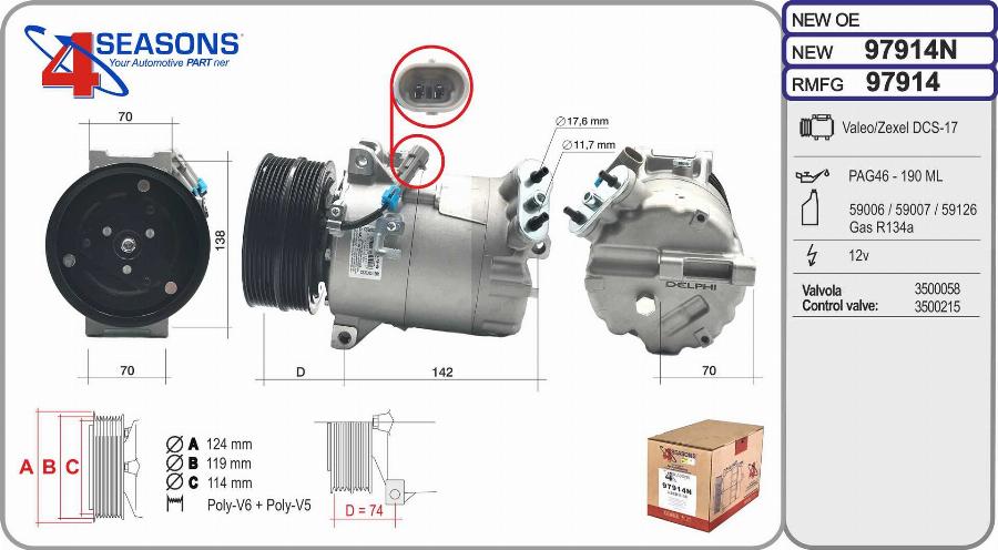 AHE 97914N - Compressore, Climatizzatore autozon.pro