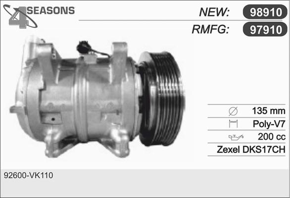 AHE 97910 - Compressore, Climatizzatore autozon.pro