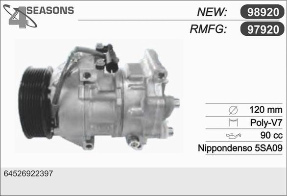 AHE 97920 - Compressore, Climatizzatore autozon.pro