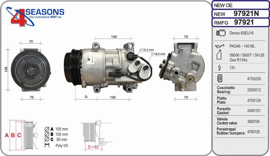 AHE 97921N - Compressore, Climatizzatore autozon.pro