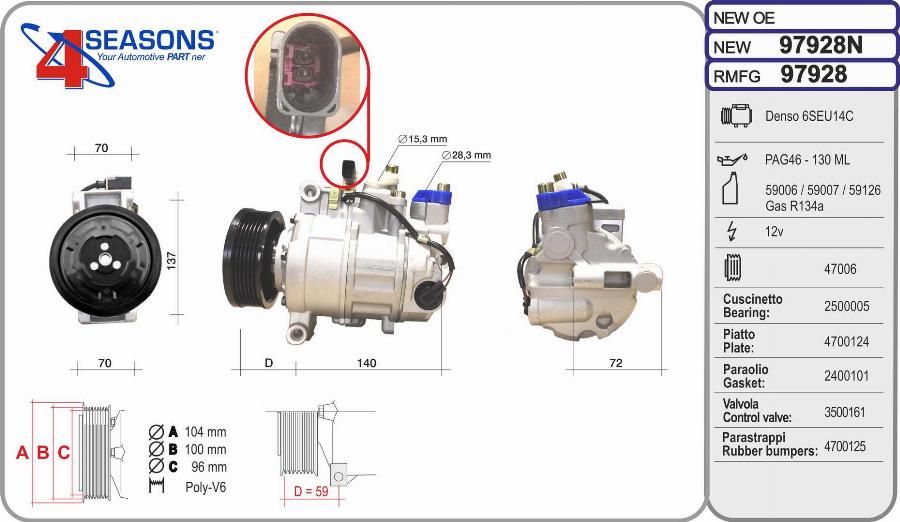 AHE 97928N - Compressore, Climatizzatore autozon.pro