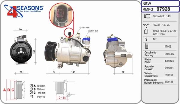 AHE 97928 - Compressore, Climatizzatore autozon.pro