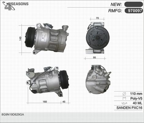 AHE 970097 - Compressore, Climatizzatore autozon.pro