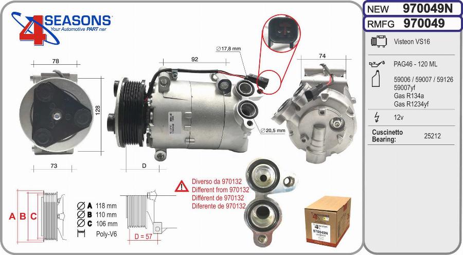 AHE 970049N - Compressore, Climatizzatore autozon.pro