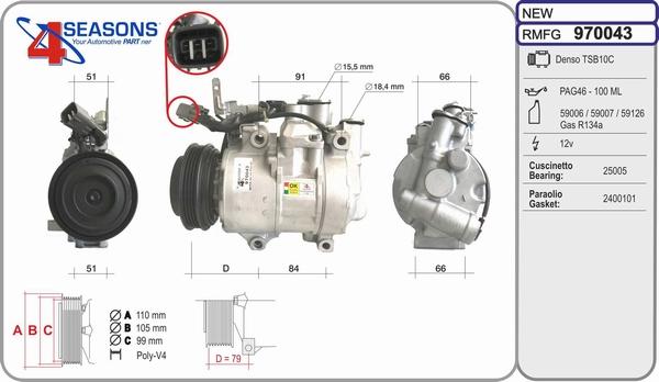 AHE 970043 - Compressore, Climatizzatore autozon.pro