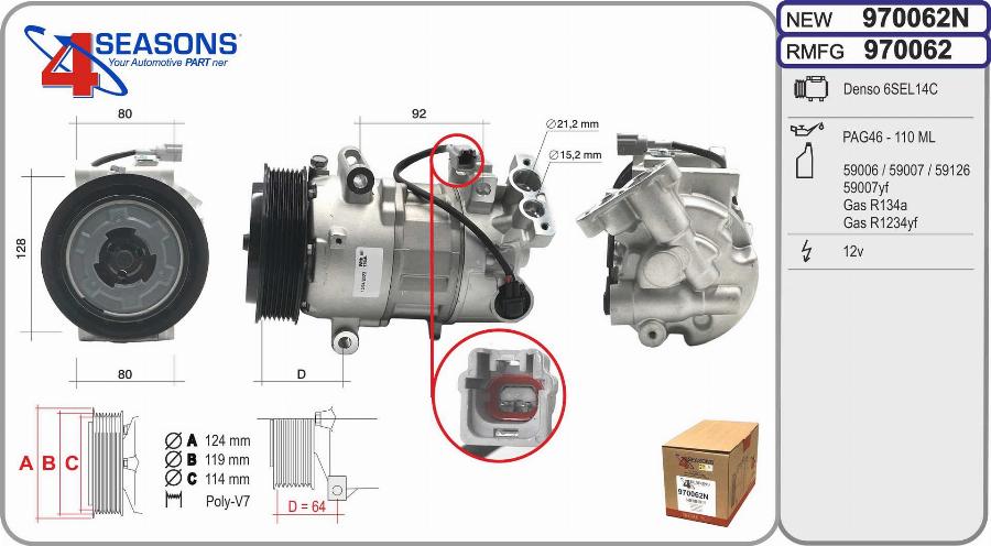 AHE 970062N - Compressore, Climatizzatore autozon.pro