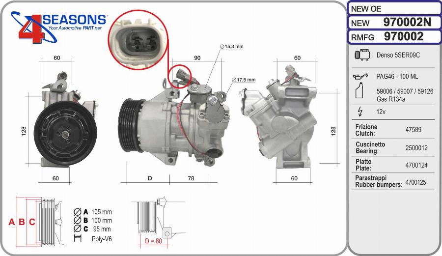 AHE 970002N - Compressore, Climatizzatore autozon.pro