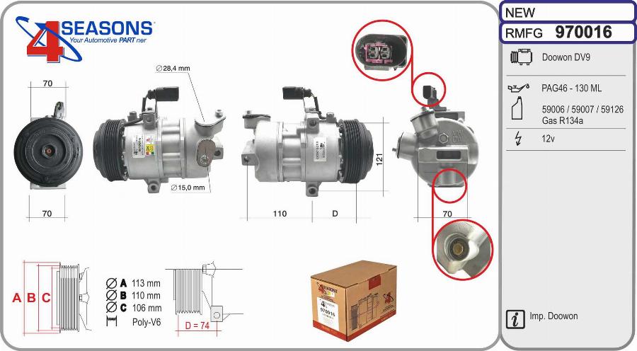 AHE 970016 - Compressore, Climatizzatore autozon.pro