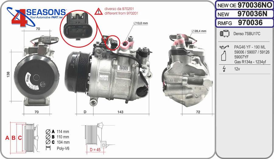 AHE 970036NO - Compressore, Climatizzatore autozon.pro