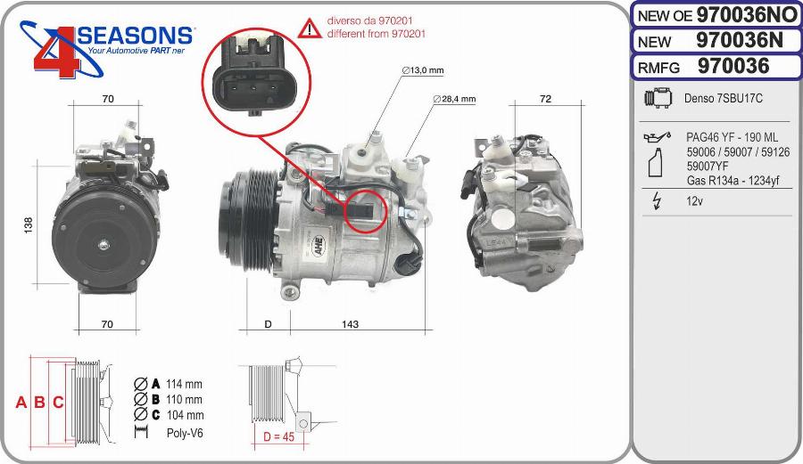 AHE 970036N - Compressore, Climatizzatore autozon.pro