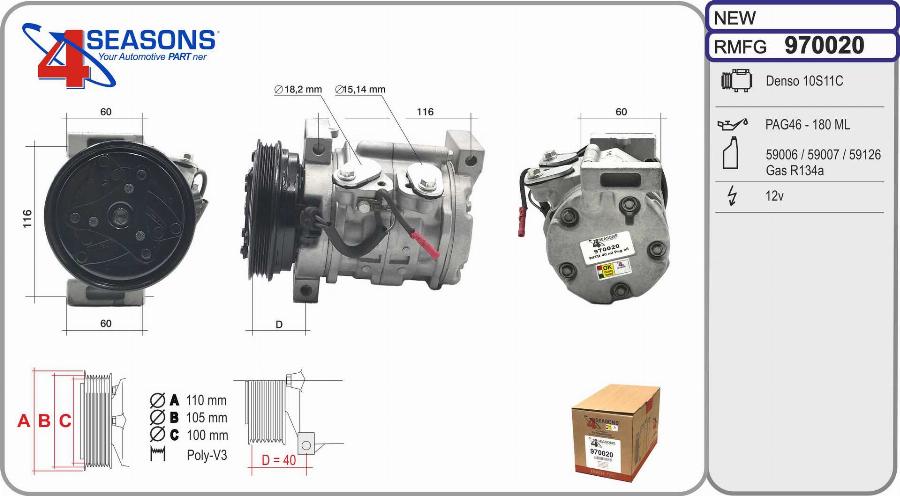 AHE 970020 - Compressore, Climatizzatore autozon.pro