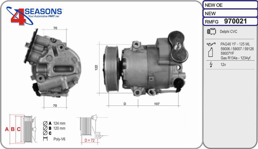 AHE 970021 - Compressore, Climatizzatore autozon.pro