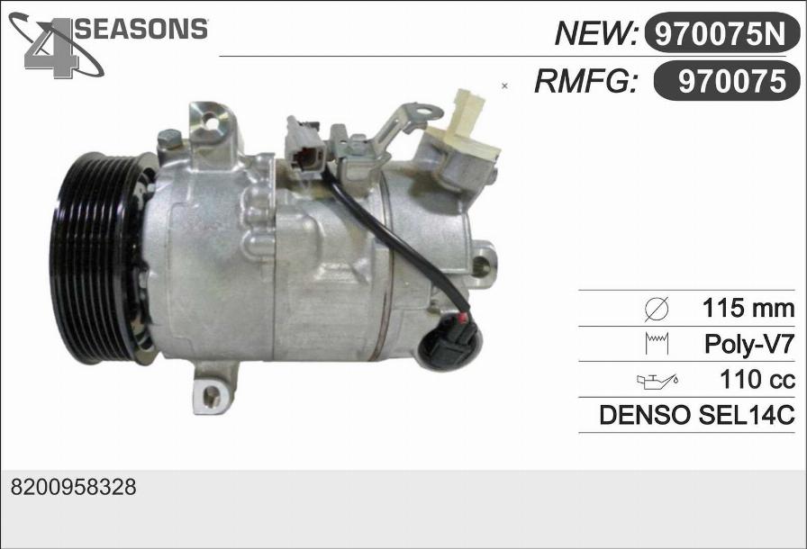 AHE 970075N - Compressore, Climatizzatore autozon.pro