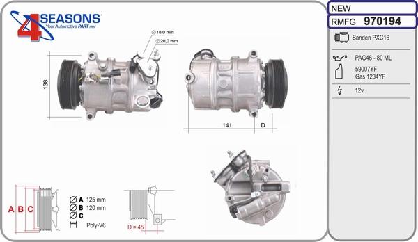 AHE 970194 - Compressore, Climatizzatore autozon.pro