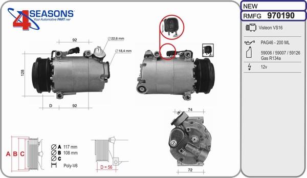 AHE 970190 - Compressore, Climatizzatore autozon.pro