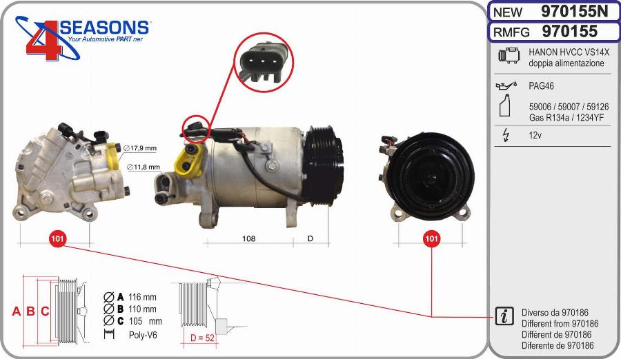 AHE 970155N - Compressore, Climatizzatore autozon.pro