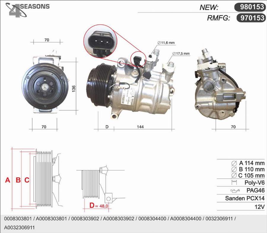 AHE 970153 - Compressore, Climatizzatore autozon.pro