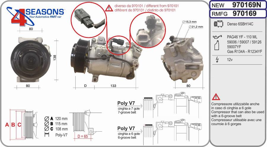 AHE 970169N - Compressore, Climatizzatore autozon.pro