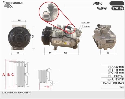 AHE 970169 - Compressore, Climatizzatore autozon.pro