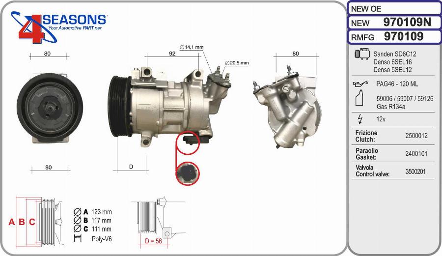 AHE 970109N - Compressore, Climatizzatore autozon.pro