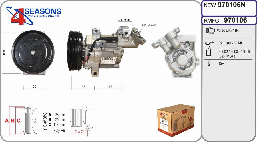 AHE 970106N - Compressore, Climatizzatore autozon.pro