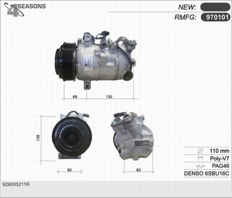 AHE 970101 - Compressore, Climatizzatore autozon.pro