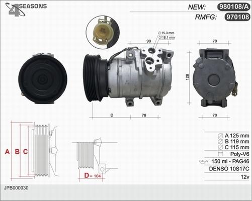 AHE 970108 - Compressore, Climatizzatore autozon.pro