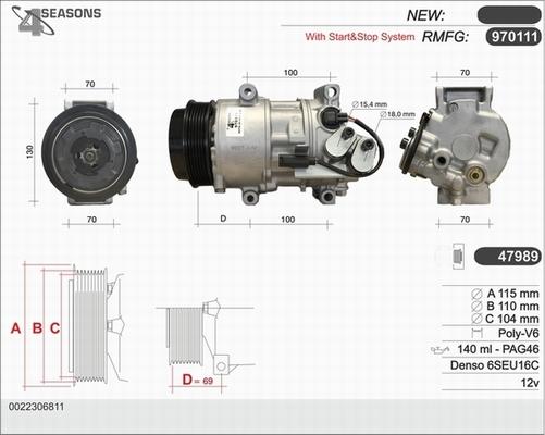 AHE 970111 - Compressore, Climatizzatore autozon.pro