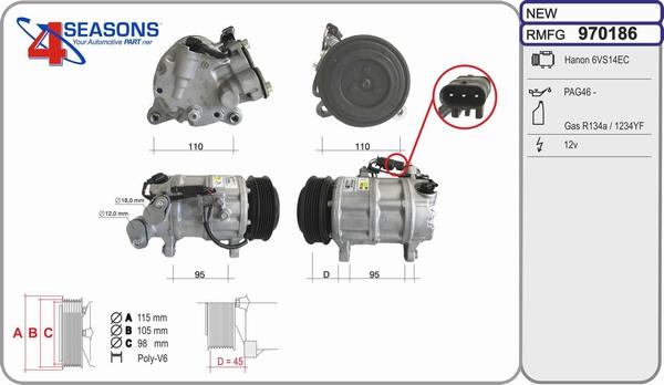 AHE 970186 - Compressore, Climatizzatore autozon.pro