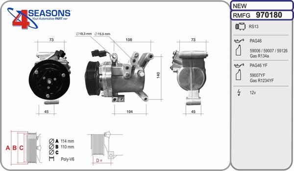 AHE 970180 - Compressore, Climatizzatore autozon.pro