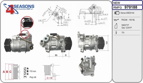 AHE 970188 - Compressore, Climatizzatore autozon.pro