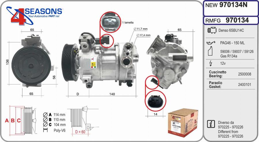 AHE 970134N - Compressore, Climatizzatore autozon.pro