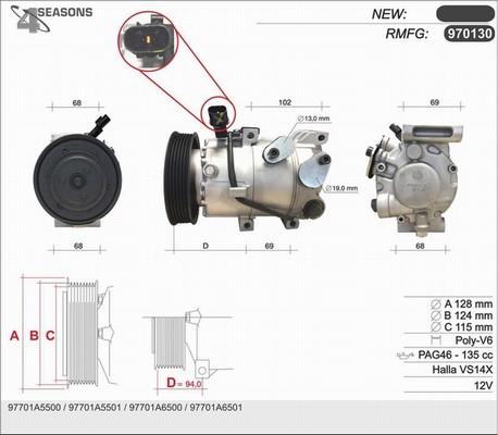 AHE 970130 - Compressore, Climatizzatore autozon.pro