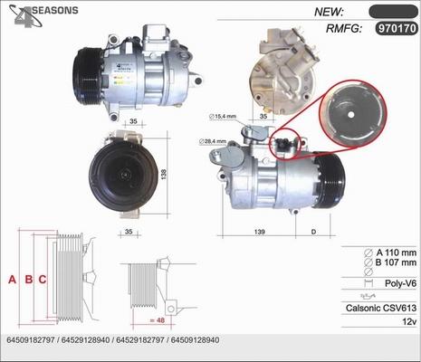 AHE 970170 - Compressore, Climatizzatore autozon.pro