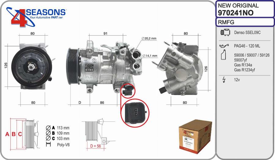 AHE 970241NO - Compressore, Climatizzatore autozon.pro