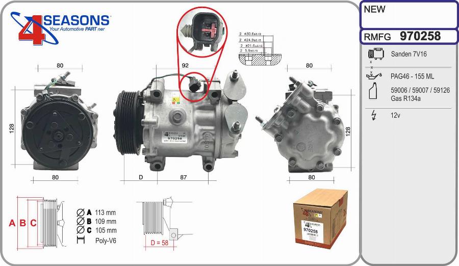 AHE 970258 - Compressore, Climatizzatore autozon.pro