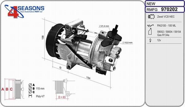 AHE 970202 - Compressore, Climatizzatore autozon.pro