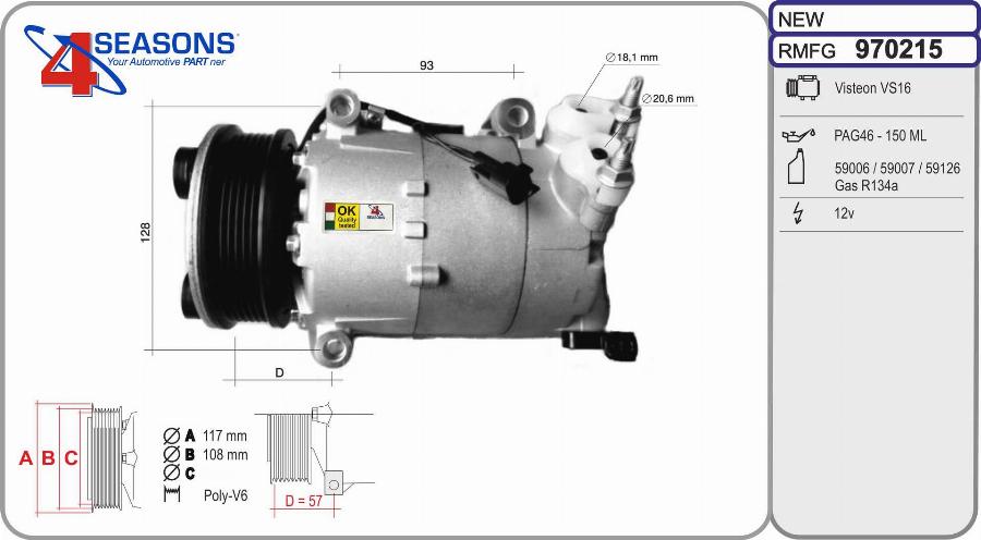 AHE 970215 - Compressore, Climatizzatore autozon.pro