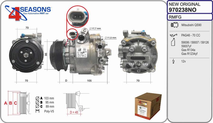 AHE 970238NO - Compressore, Climatizzatore autozon.pro