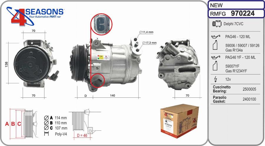 AHE 970224 - Compressore, Climatizzatore autozon.pro