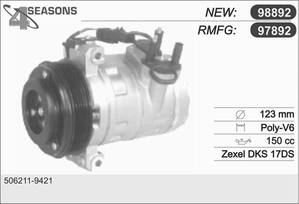 AHE 97892 - Compressore, Climatizzatore autozon.pro