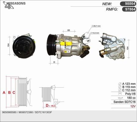 AHE 97864 - Compressore, Climatizzatore autozon.pro